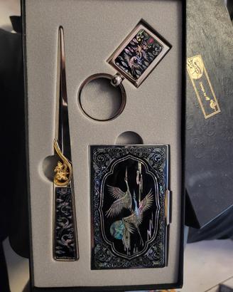 Set Ufficio Pregiato in Madreperla Coreana - Nuovo