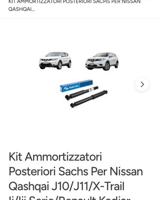 ammortizzatori post Sachs nissan  x trail/ j11