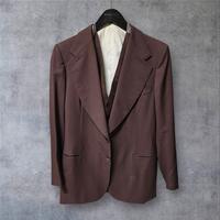 Giacca marrone con gilet abbinato 46