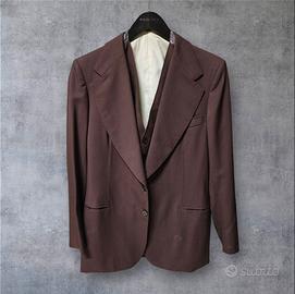 Giacca marrone con gilet abbinato 46