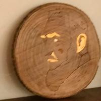 quadro tondo raffigurato Padre Pio