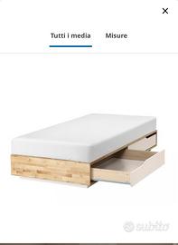 Struttura letto singolo Mandal Ikea 90x200