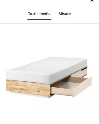 Struttura letto singolo Mandal Ikea 90x200