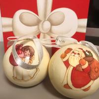 set 4 palline natalizie bianche Thun