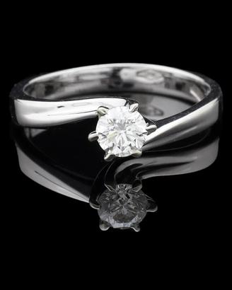 SOLITARIO ANELLO IN ORO BIANCO 18 KT 750 BRILLANTE