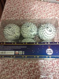 6 palline natalizie decorate. 