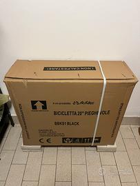 Biclicetta pieghevole con freno a disco nero