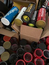 60 Palline usate da tennis/padel per vari usi