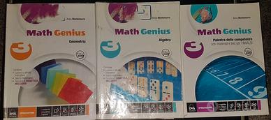 3 libri di matematica e geometria classe 3° media