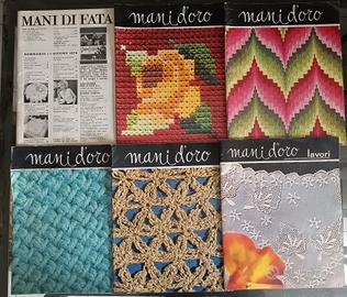 6 RIVISTE ANNI 60/70 RICAMO 