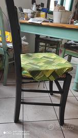 Sedie impagliate di legno