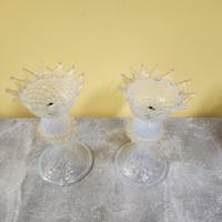 LAMPADA TAVOLO ABAT-JOUR VETRO MURANO TURCHESE