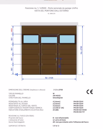 Sezionale UniPro SSP 3,120 m x 2,700 m