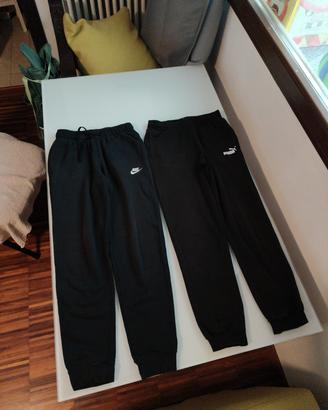 pantaloni tuta Nike e Puma