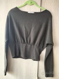 maglione verde scuro corto