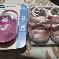 Set bimba scarpe+porta ciuccio