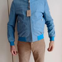 Giacca Brioni nuovo azzurra per uomo 50.