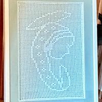 Quadro fatto con l’uncinetto