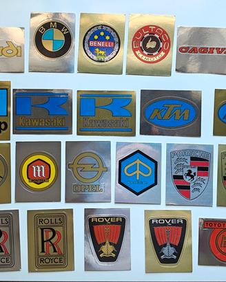 36 Stickers anni ‘80 Auto/Moto Panini + varianti