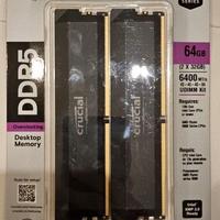 Crucial Pro DDR5 64GB (2x32GB) 6400MHz nuovo