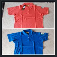 2 Polo Kines blu e rosa papavero taglia XL