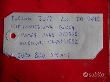 Kit iniettori e pompa hyundai tucson 2,0
