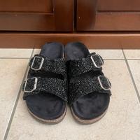 Ciabatte SHEIN nere con strass simil Birkenstock
