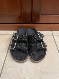 Ciabatte SHEIN nere con strass simil Birkenstock