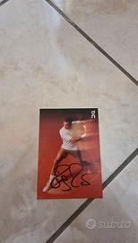 Cartolina autografata Federer 