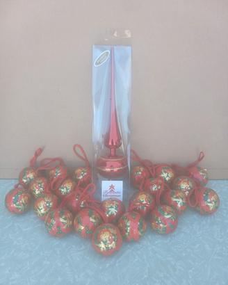 lotto di 22 palline di natale vintage