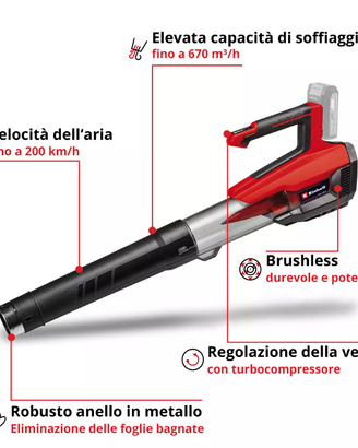 Einhell Soffiatore Professional GP-LB 18/200 Li E