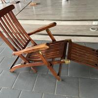 Chaise lounge mod Titanic in Teak