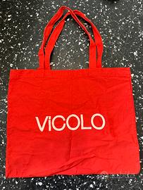 Borsa tote / Shopper in tela rossa - Vicolo