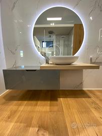 Mobile bagno sospeso nuovo con lavabo d’appoggio