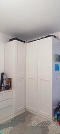 Armadio angolare IKEA PAX modello GRIMO bianco
