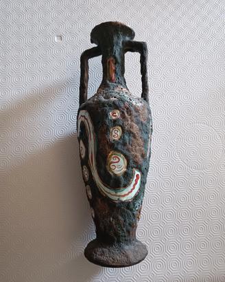 Vaso effetto lava vulcanica vintage