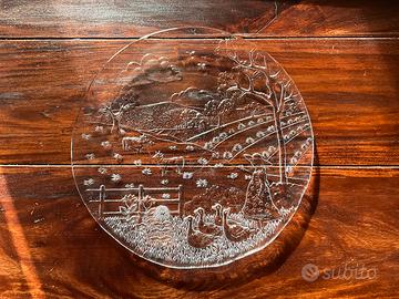 Piatto portata in vetro