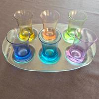 6 Bicchieri da shot vintage Dansk Spectra +Vassoio