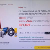 Trasmissione finale ducati panigale