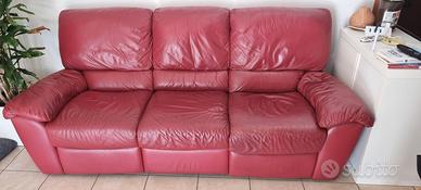 Divano in pelle 3 posti Natuzzi con 2 sedute relax