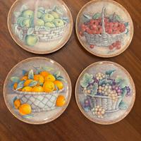 Set 4 piatti ornamentali frutta Tognana