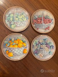 Set 4 piatti ornamentali frutta Tognana
