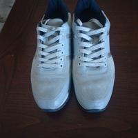 scarpe da ginnastica celesti argento