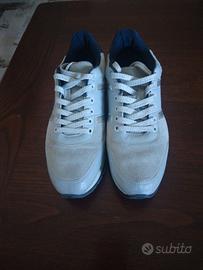 scarpe da ginnastica celesti argento