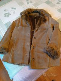 giaccone vintage donna montone rovesciato