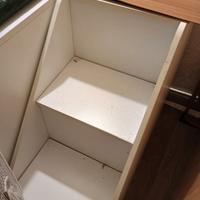 Letto ponte con contenitori smontato 