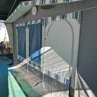 Veranda in stoffa e PVC  per campeggio usata