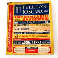 Raro Elenco Telefonico Teti Toscana Vintage 1951