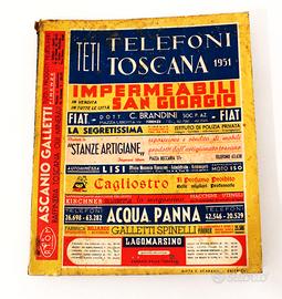 Raro Elenco Telefonico Teti Toscana Vintage 1951