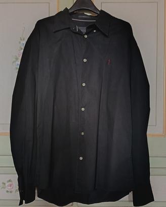 Camicia da uomo nera Marlboro Classics